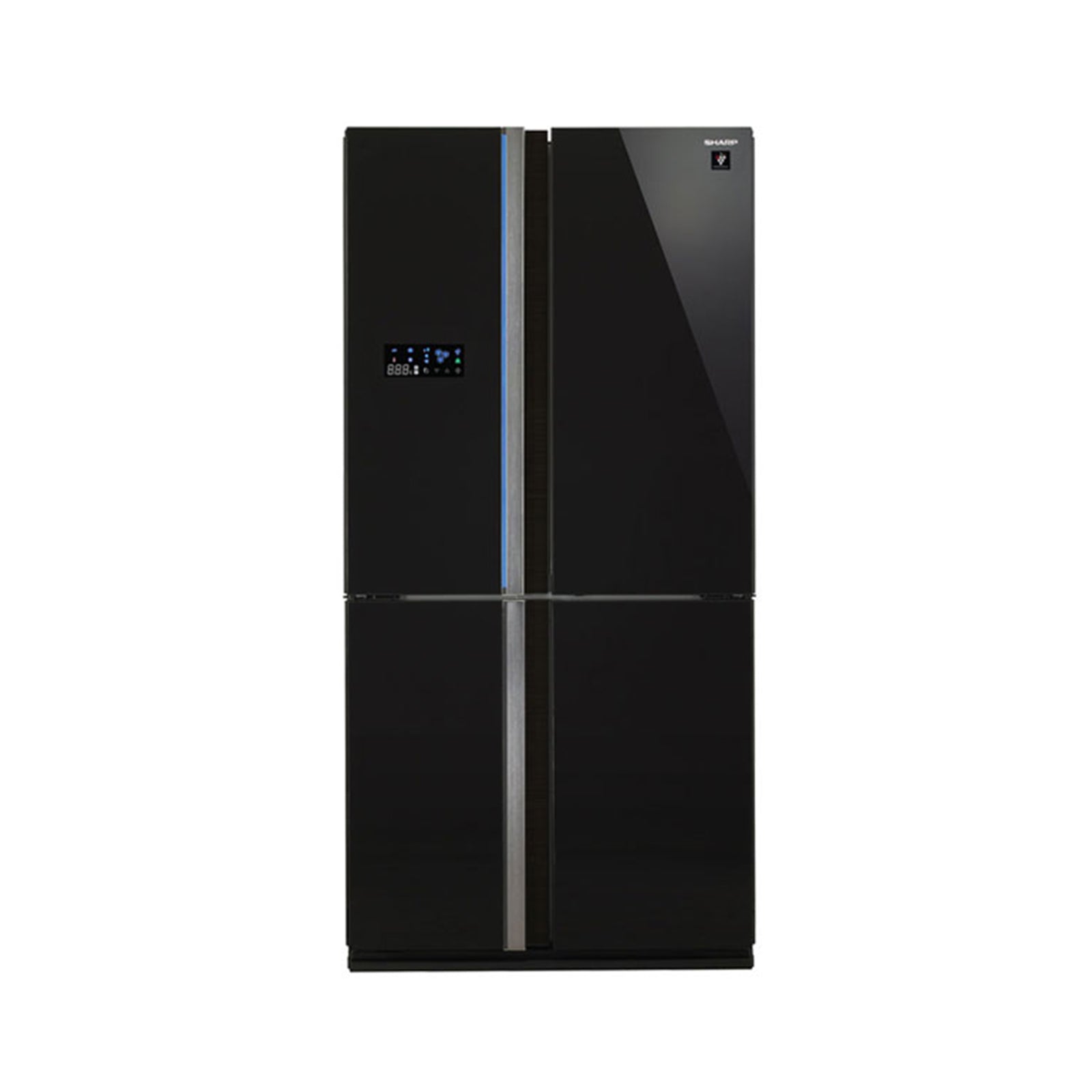 SHARP 26 CF Refrigerator 4 Doors Glass Black SHARP